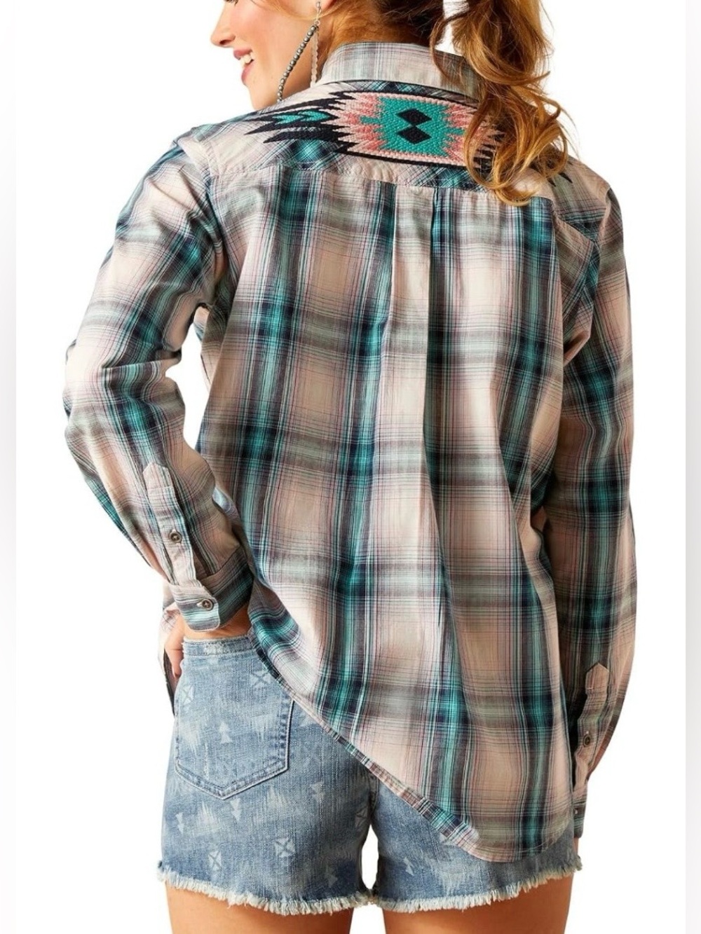 Women's Ariat Billie Jean Shirt Western Aztec Size Medium